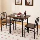 3-Piece Dining Table Set with Rectangular Kitchen Table and 2 Chairs by LJGDeals