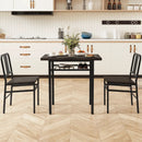 3-Piece Dining Table Set with Rectangular Kitchen Table and 2 Chairs by LJGDeals