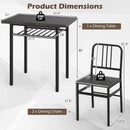 3-Piece Dining Table Set with Rectangular Kitchen Table and 2 Chairs by LJGDeals