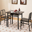 3-Piece Dining Table Set with Rectangular Kitchen Table and 2 Chairs by LJGDeals