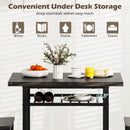 3-Piece Dining Table Set with Rectangular Kitchen Table and 2 Chairs by LJGDeals