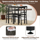 3-Piece Dining Table Set with Rectangular Kitchen Table and 2 Chairs by LJGDeals