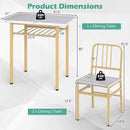 3-Piece Dining Table Set with Rectangular Kitchen Table and 2 Chairs by LJGDeals