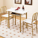 3-Piece Dining Table Set with Rectangular Kitchen Table and 2 Chairs by LJGDeals