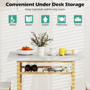 3-Piece Dining Table Set with Rectangular Kitchen Table and 2 Chairs by LJGDeals