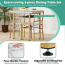 3-Piece Dining Table Set with Rectangular Kitchen Table and 2 Chairs by LJGDeals