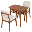 3-Piece Dining Table Set for 2 with Upholstered Chairs by LJGDeals