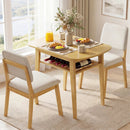 3-Piece Dining Table Set for 2 with Upholstered Chairs by LJGDeals