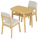 3-Piece Dining Table Set for 2 with Upholstered Chairs by LJGDeals