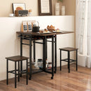 3 Piece Dining Table Set with 6-Bottle Wine Rack by LJGDeals