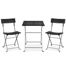 3-Piece Folding Bistro Set with PE Wicker and Metal Frame by LJGDeals