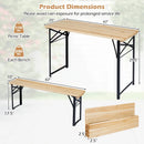3-Piece Folding Picnic Table with Benches Fir Wood Portable Bear Camping SET by DirectDeals
