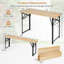 3-Piece Folding Picnic Table with Benches Fir Wood Portable Bear Camping SET by LJGDeals