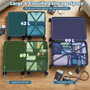 3-Piece Hardside Luggage Set (20/24/28 Inch) Lightweight with 3-Digital Lock by LJGDeals