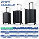 3-Piece Hardside Luggage Set (20/24/28 Inch) Lightweight with 3-Digital Lock by LJGDeals