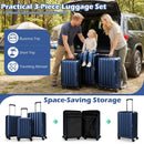 3-Piece Hardside Luggage Set (20/24/28 Inch) Lightweight with 3-Digital Lock by LJGDeals