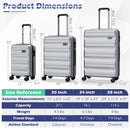 3-Piece Hardside Luggage Set 20/24/28 Inch Lightweight Hardside Suitcases