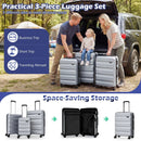 3-Piece Hardside Luggage Set 20/24/28 Inch Lightweight Hardside Suitcases by LJGDeals