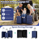 3-Piece Hardside Luggage Set 20/24/28 Inch Lightweight Hardside Suitcases by LJGDeals