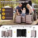 3-Piece Hardside Luggage Set 20/24/28 Inch Lightweight Hardside Suitcases by LJGDeals