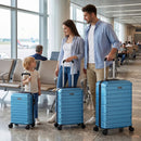 3-Piece Hardside Luggage Set Lightweight Hardside Suitcases with 8-Spinner Wheels by LJGDeals