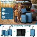3-Piece Hardside Luggage Set Lightweight Hardside Suitcases with 8-Spinner Wheels by LJGDeals