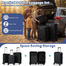3-Piece Hardside Luggage Set Lightweight Hardside Suitcases with 8-Spinner Wheels by LJGDeals
