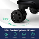 3-Piece Hardside Luggage Set Lightweight Hardside Suitcases with 8-Spinner Wheels by LJGDeals
