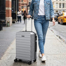 3-Piece Hardside Luggage Set Lightweight Hardside Suitcases with 8-Spinner Wheels by LJGDeals