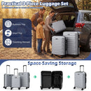 3-Piece Hardside Luggage Set Lightweight Hardside Suitcases with 8-Spinner Wheels by LJGDeals