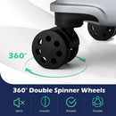 3-Piece Hardside Luggage Set Lightweight Hardside Suitcases with 8-Spinner Wheels by LJGDeals