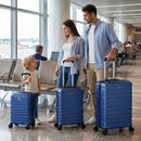 3-Piece Hardside Luggage Set Lightweight Hardside Suitcases with 8-Spinner Wheels by LJGDeals