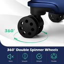 3-Piece Hardside Luggage Set Lightweight Hardside Suitcases with 8-Spinner Wheels by LJGDeals