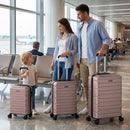 3-Piece Hardside Luggage Set Lightweight Hardside Suitcases with 8-Spinner Wheels