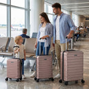3-Piece Hardside Luggage Set Lightweight Hardside Suitcases with 8-Spinner Wheels by LJGDeals