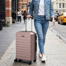 3-Piece Hardside Luggage Set Lightweight Hardside Suitcases with 8-Spinner Wheels