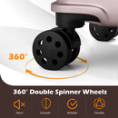 3-Piece Hardside Luggage Set Lightweight Hardside Suitcases with 8-Spinner Wheels by LJGDeals