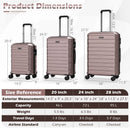 3-Piece Hardside Luggage Set Lightweight Hardside Suitcases with 8-Spinner Wheels by LJGDeals