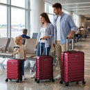 3-Piece Hardside Luggage Set Lightweight Hardside Suitcases with 8-Spinner Wheels by LJGDeals