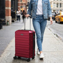 3-Piece Hardside Luggage Set Lightweight Hardside Suitcases with 8-Spinner Wheels by LJGDeals