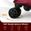3-Piece Hardside Luggage Set Lightweight Hardside Suitcases with 8-Spinner Wheels by LJGDeals