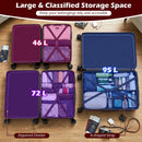 3-Piece Hardside Luggage Set Lightweight Hardside Suitcases with 8-Spinner Wheels by LJGDeals