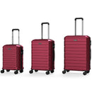 3-Piece Hardside Luggage Set Lightweight Hardside Suitcases with 8-Spinner Wheels by LJGDeals