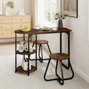 3-Piece Industrial Dining Table Set for Small Space by LJGDeals