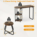 3-Piece Industrial Dining Table Set for Small Space by LJGDeals