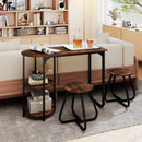 3-Piece Industrial Dining Table Set for Small Space by LJGDeals