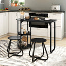 3-Piece Industrial Dining Table Set for Small Space by LJGDeals