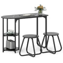 3-Piece Industrial Dining Table Set for Small Space by LJGDeals