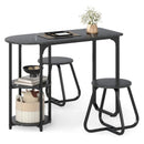 3-Piece Industrial Dining Table Set for Small Space by LJGDeals