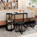 3-Piece Industrial Dining Table Set for Small Space by LJGDeals